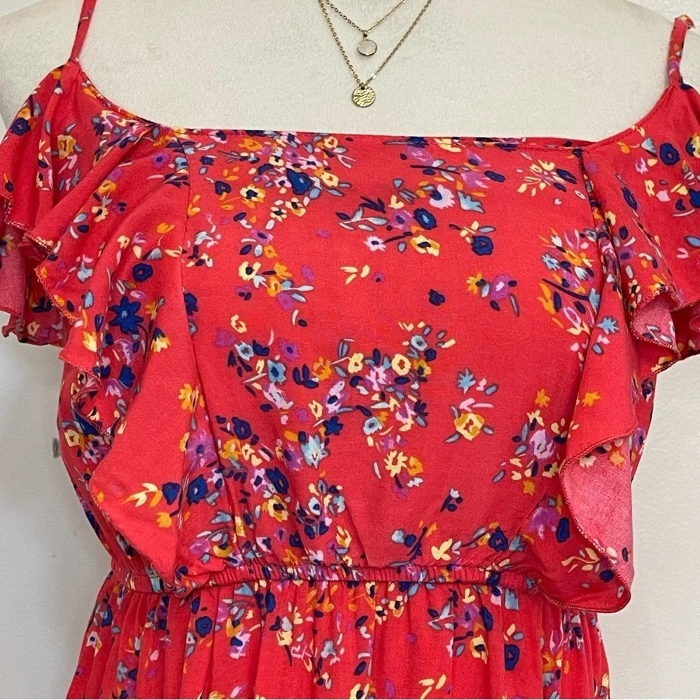 Rue 21 Floral Red Mini Dress - Picture 4 of 10